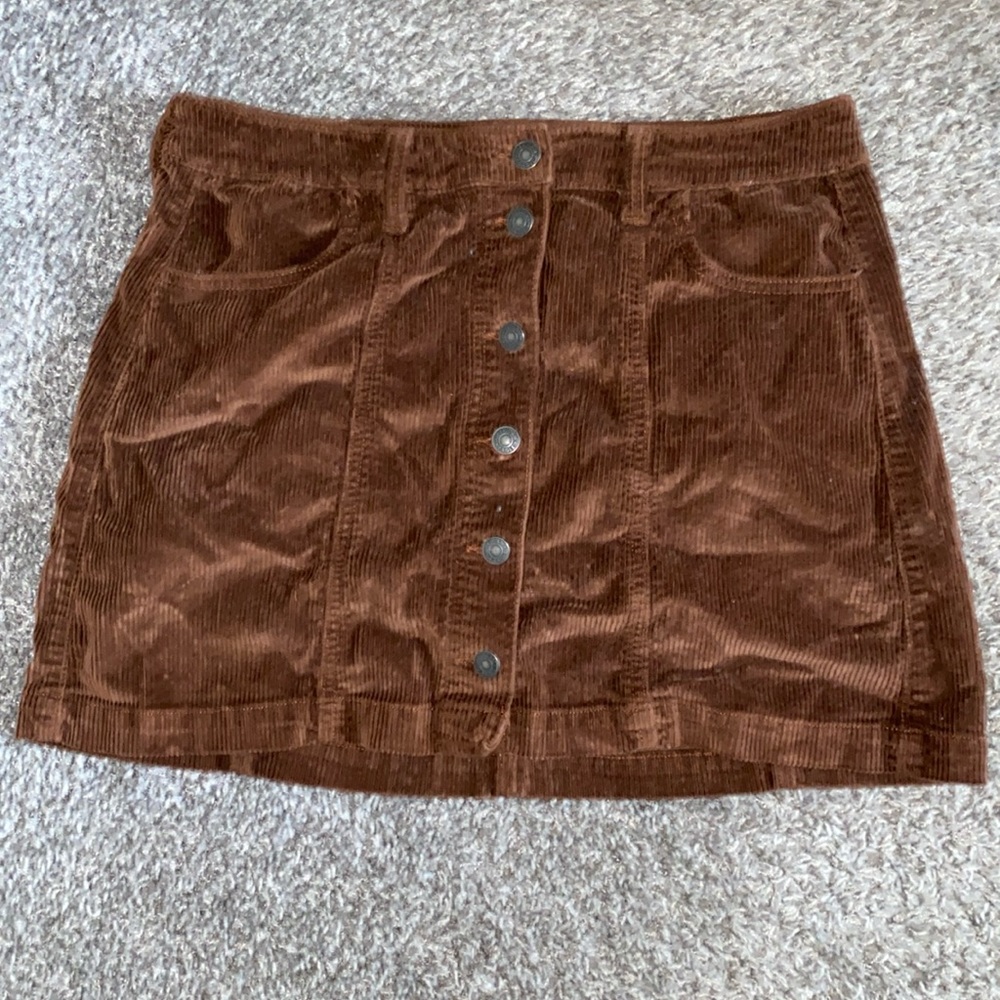 Courderoy American Eagle Super High-Rise A-Line Skirt